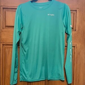 Columbia Teal Crewneck Sport Shirt